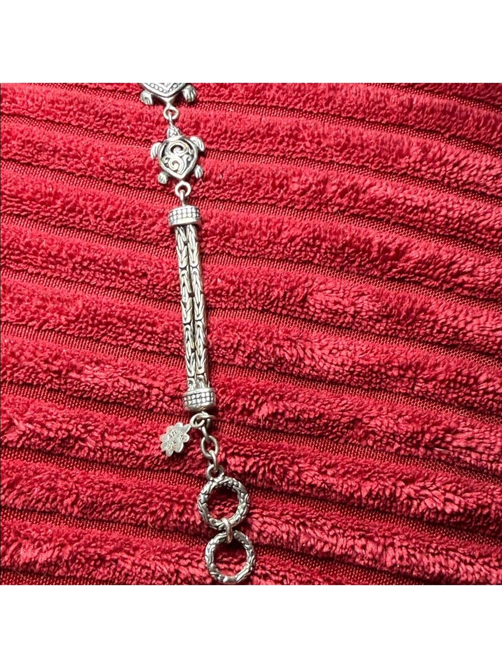 ATI 925 Sterling Silver Bali-Style Turtle Charm Bracelet – Adjustable - Picture 8 of 13